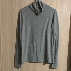 Michael Kors Gray Cowl/Turtleneck Long Sleeve Shirt XL